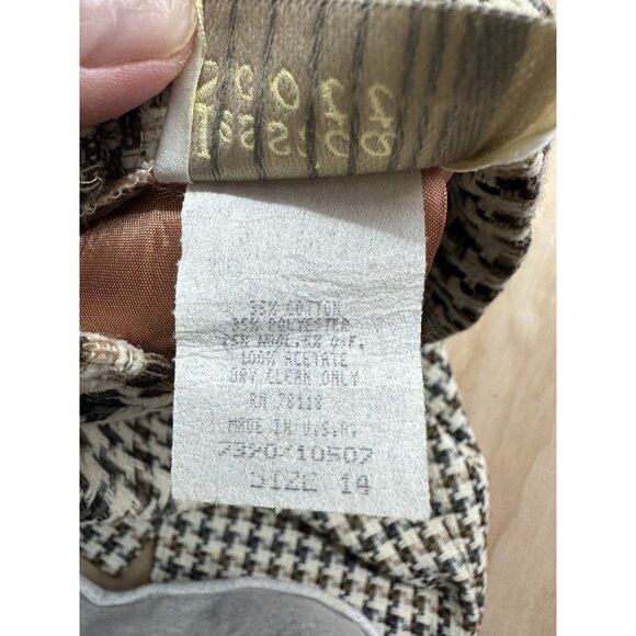 VTG Jessica Scott Emporium 80s Career Tweed Wool Blazer Plaid Pencil Skirt 14 M - Picture 12 of 15